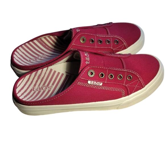 Toas EZ Soul Red Canvas Slip On Mule Sneakers Size 9 - Picture 10 of 16